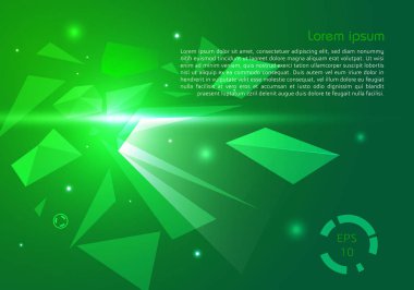 Çokgen patlama yeşil renk ile vektör arka plan