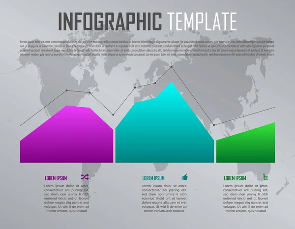 Vetor de modelo de opções de infográficos coloridos modernos com colorf — Vetor de Stock