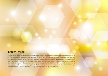 Vektör renkli arka plan ile altın c parlak altıgen