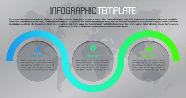 Moderne bunte Infografik-Optionen Vorlagenvektor mit blauem g — Stockvektor