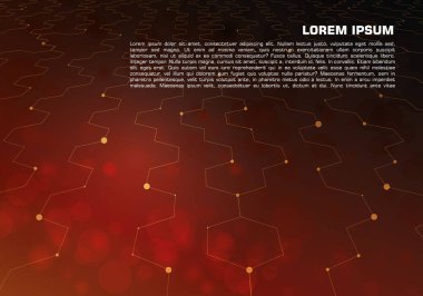 Vektör yüksek teknoloji renkli arka plan kırmızı renkte