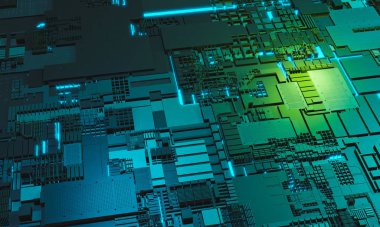 Soyut yüksek teknoloji elektronik Pcb (yazdırılmış devre kartı) backgr