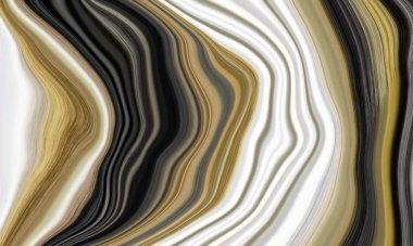 Lüks marbel dokusu, altın ve beyaz renkte.