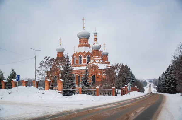 Orthodox Church of the Exaltation of the Holy Cross in winter