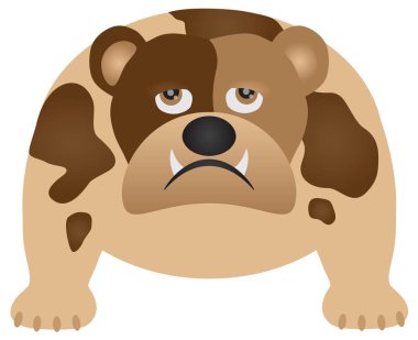 İngilizce Bulldog renk vektör çizim