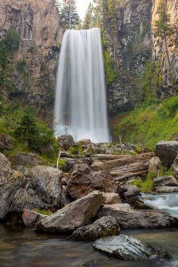 Tumalo Falls Merkezi Oregon Closeup ABD Amerika