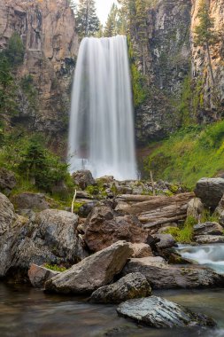 Tumalo Falls in Central Oregon Closeup USA America clipart