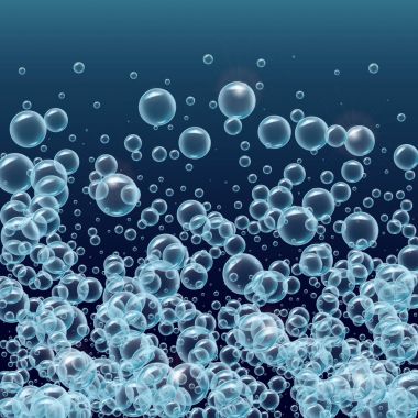 Su veya çorba kabarcıklar arka plan