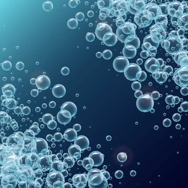 Вода или суп пузырьки фона — стоковый вектор