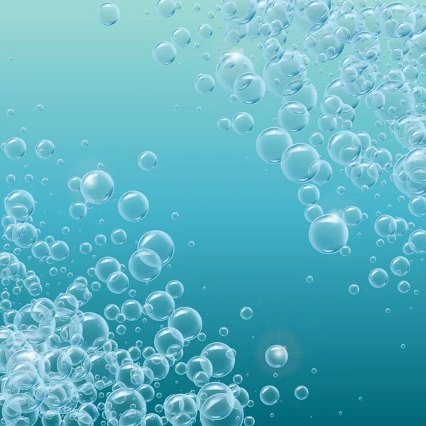 Realistyczna woda bubbles tle — Wektor stockowy