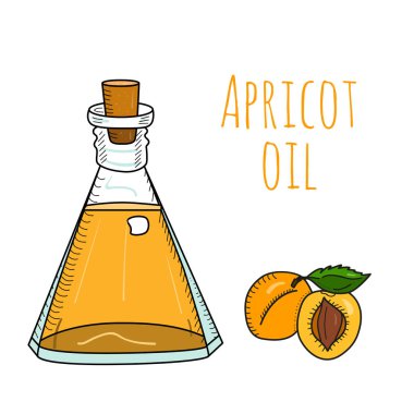 Renkli el çekilmiş kayısı yağı şişe