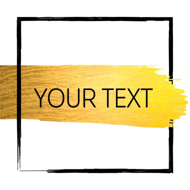 El yapımı vektör altın parlak kontur