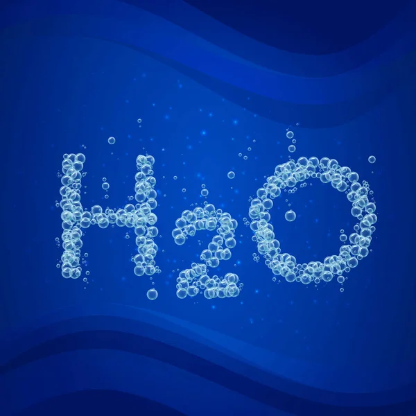 Wasserblase Hintergrund h2o — Stockvektor