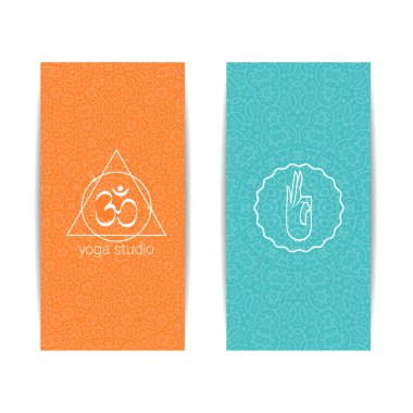 Yoga sınıf ve studio şablon afiş