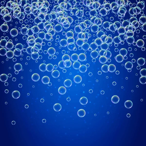 Renkli gerçekçi kabarcıklar köpük şampuan