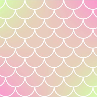 Fish scale and mermaid background clipart