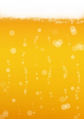 Bira arka plan gerçekçi kabarcıkları ile