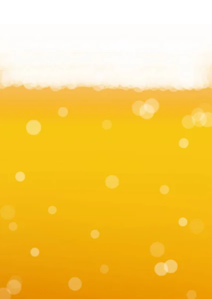 Beer background with realistic bubbles — Stock Vector