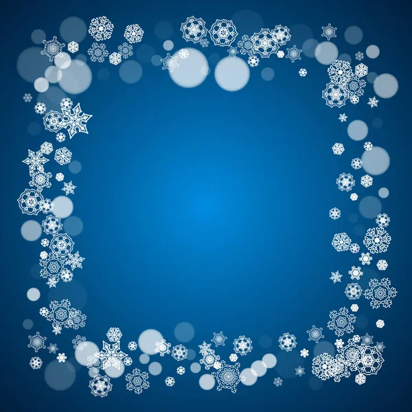 Neve de Ano Novo em fundo azul —  Vetores de Stock