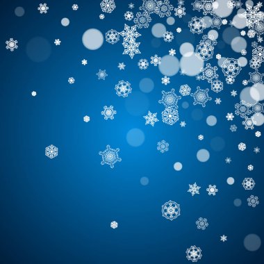 Yeni yıl kar mavi zemin üzerine