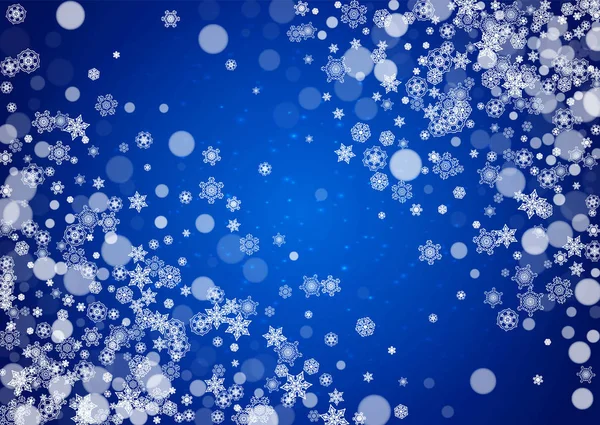 Snow frame with white snowflakes — Stock Vector