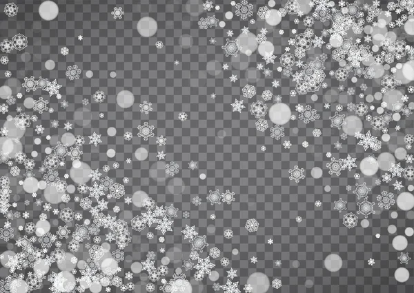 圣诞节和新年的雪花边框 — 图库矢量图片