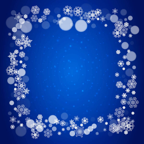 Christmas background with white snowflakes