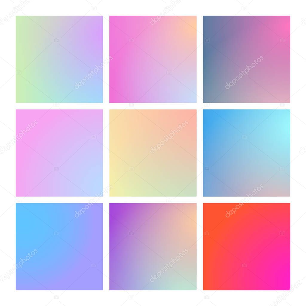Modern gradient set abstract background