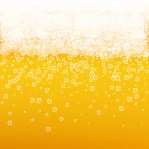 Beer background with realistic bubbles — Stock Vector