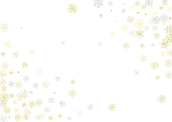 Christmas and New Year snowflakes — Stock Vector