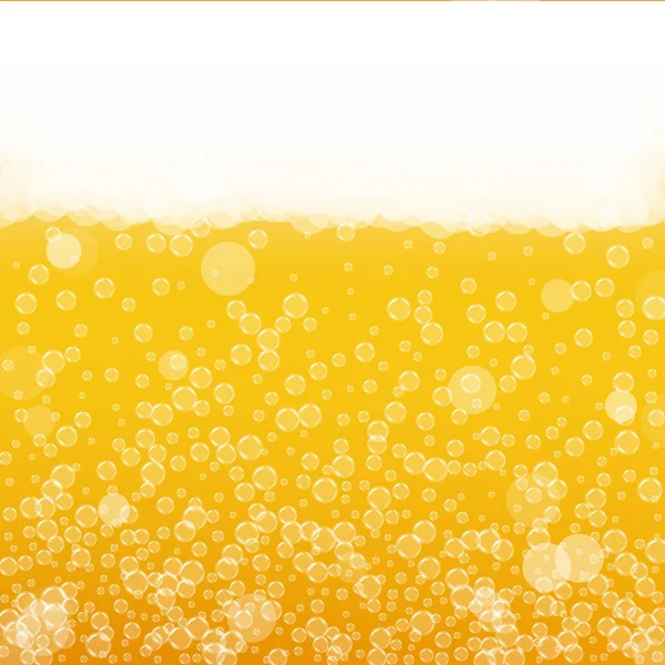 Bier Hintergrund mit realistischen Blasen — Stockvektor