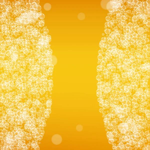 Bier Hintergrund mit realistischen Blasen — Stockvektor