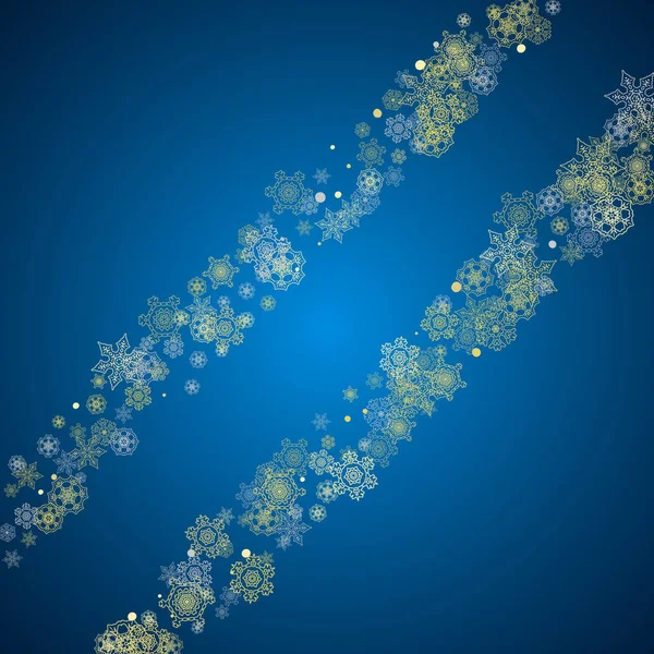 Noël et Nouvel An flocons de neige — Image vectorielle