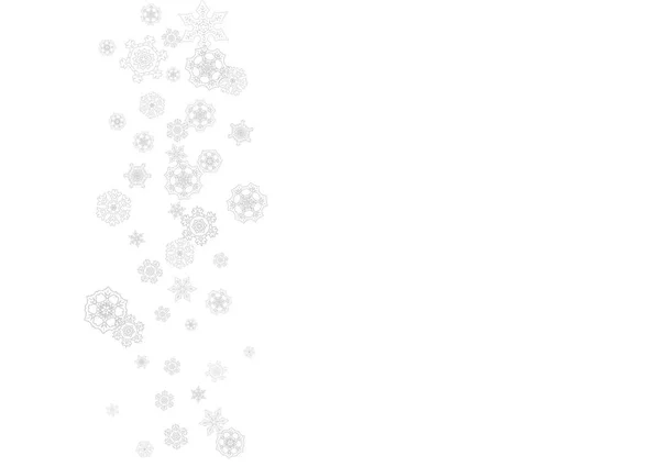 Noël et Nouvel An flocons de neige — Image vectorielle