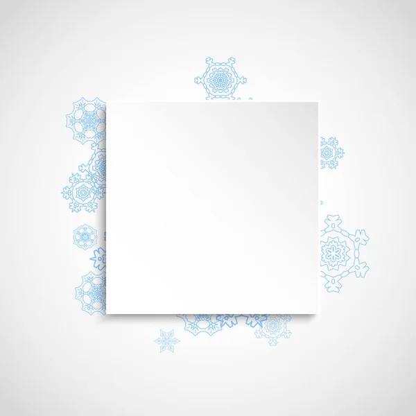 白纸背景雪花框 — 图库矢量图片