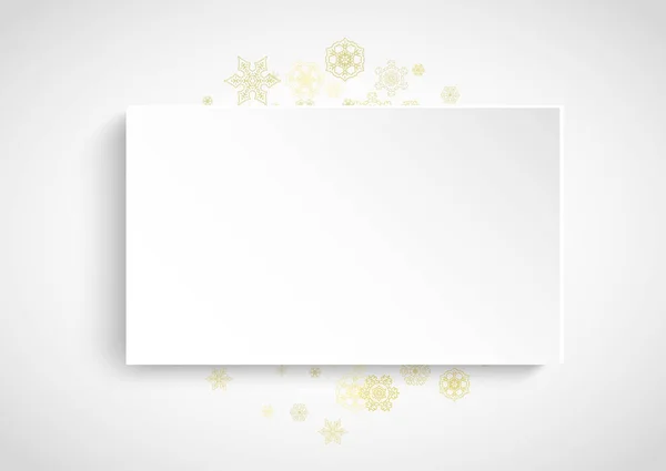 Schneeflocken Rahmen auf weißem Papier Hintergrund — Stockvektor