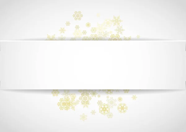 Quadro de flocos de neve no fundo do papel branco — Vetor de Stock