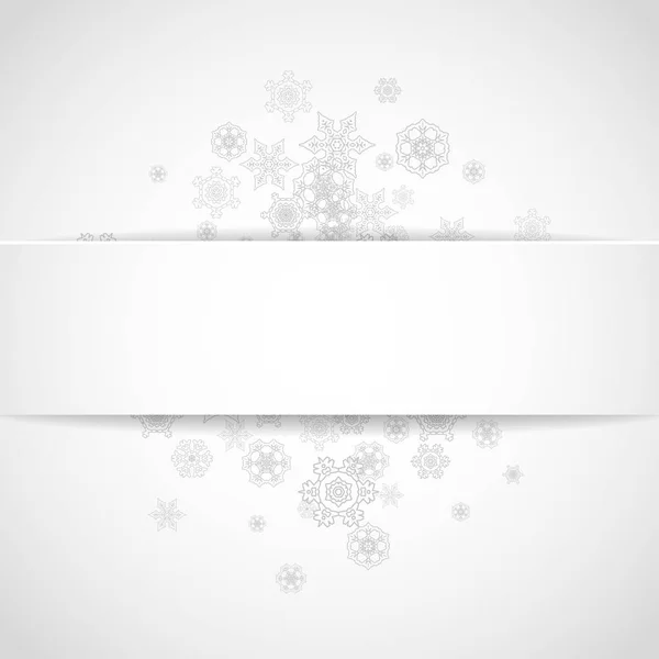 Cornice fiocchi di neve su sfondo di carta bianca — Vettoriale Stock
