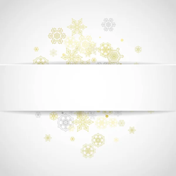 Sneeuwvlokken frame op achtergrond wit papier — Stockvector