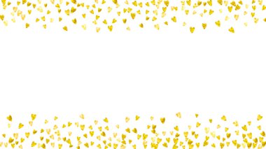 Sevgiliye arka plan ile altın glitter kalpler. Şubat 14 gün.