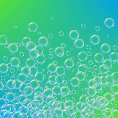 Banyo köpük degrade arka plan üzerinde.