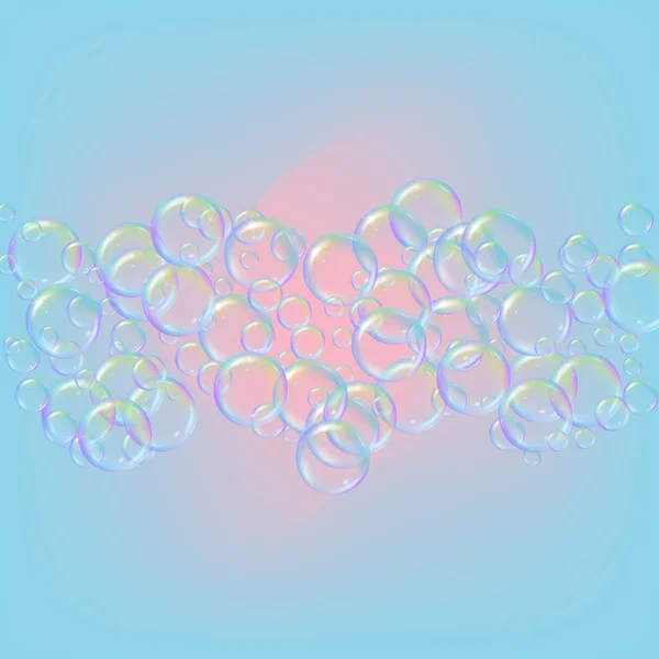 Шампунь пузырьки на градиентном фоне — стоковый вектор