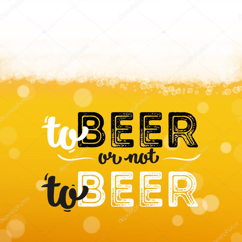 Beer background with text