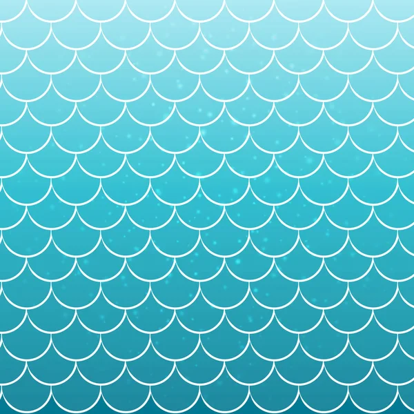 Fish scale and mermaid background — Stock Vector