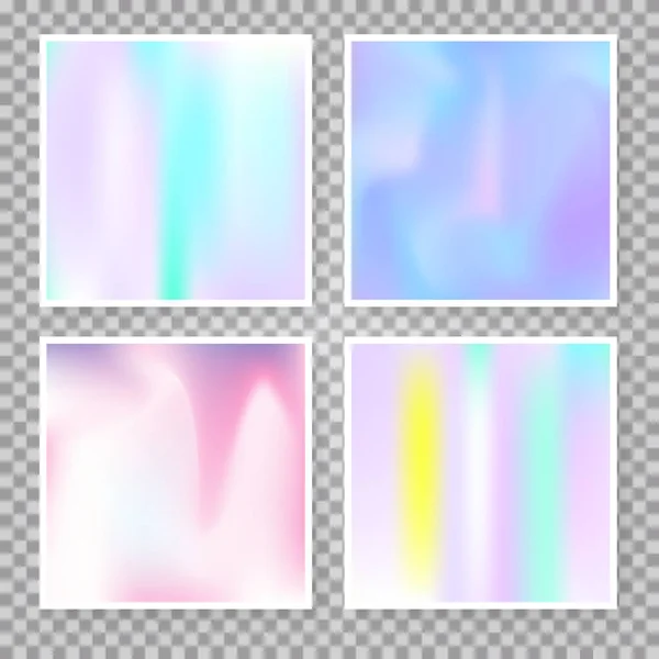 Holographic abstract backgrounds set. — Stock Vector