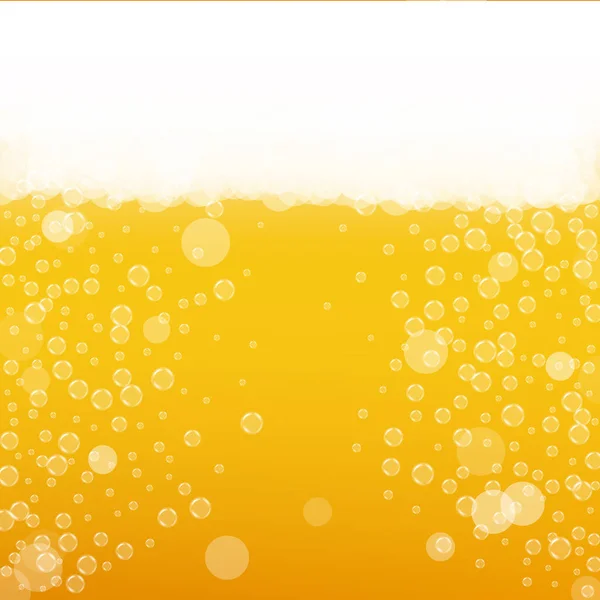 Fondo de cerveza con burbujas realistas — Archivo Imágenes Vectoriales