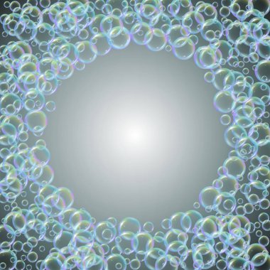 Banyo köpük degrade arka plan üzerinde.