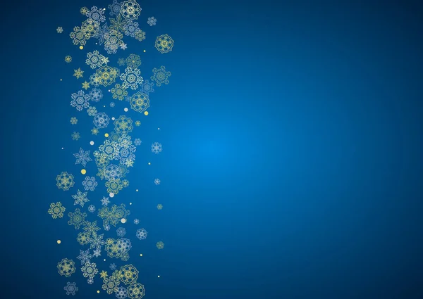 Navidad y Año Nuevo copos de nieve — Vector de stock