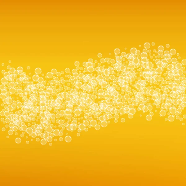 Beer background with realistic bubbles — Stock Vector