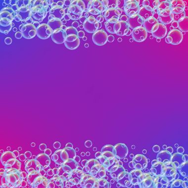 Degrade arka plan üzerinde temizlik köpük.